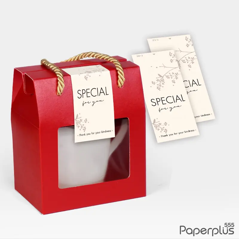 S10-GE-13 สติ๊กเกอร์ผืนผ้า 4.3×9.4cm. ครีม Special for you (18แผ่น)
