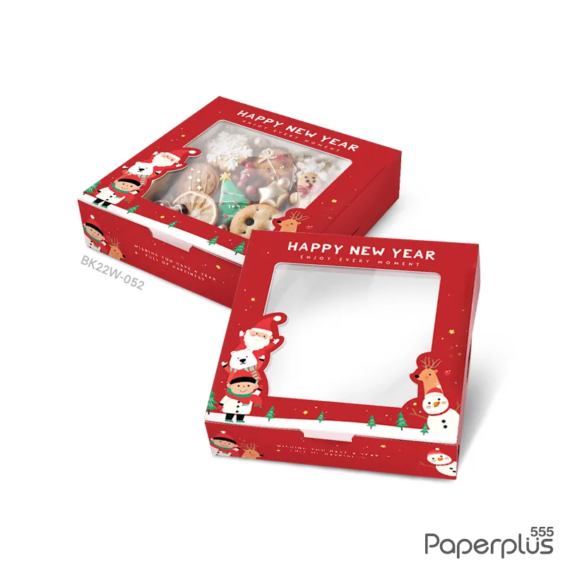 BK22W-052 กล่องบราวนี่ 15 × 15.5 × 4 ซม. ตัวการ์ตูน (20กล่อง)(NEW YEAR)