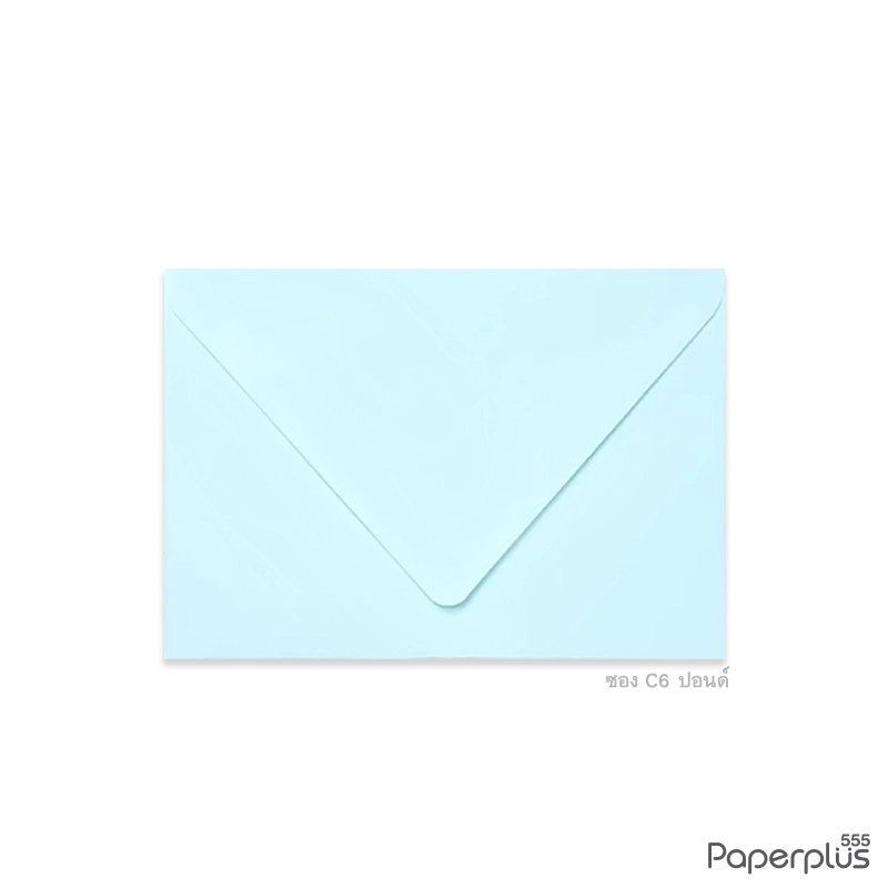 ซองใส่การ์ด No.C6-ปอนด์ ฝายุโรป สีฟ้า (50 ซอง) Code 27940