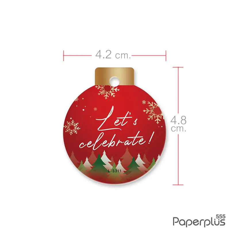 L-NY-3311 Tag บอลลูน 4.2 × 4.8 cm. Let's celebrate (50แผ่น)